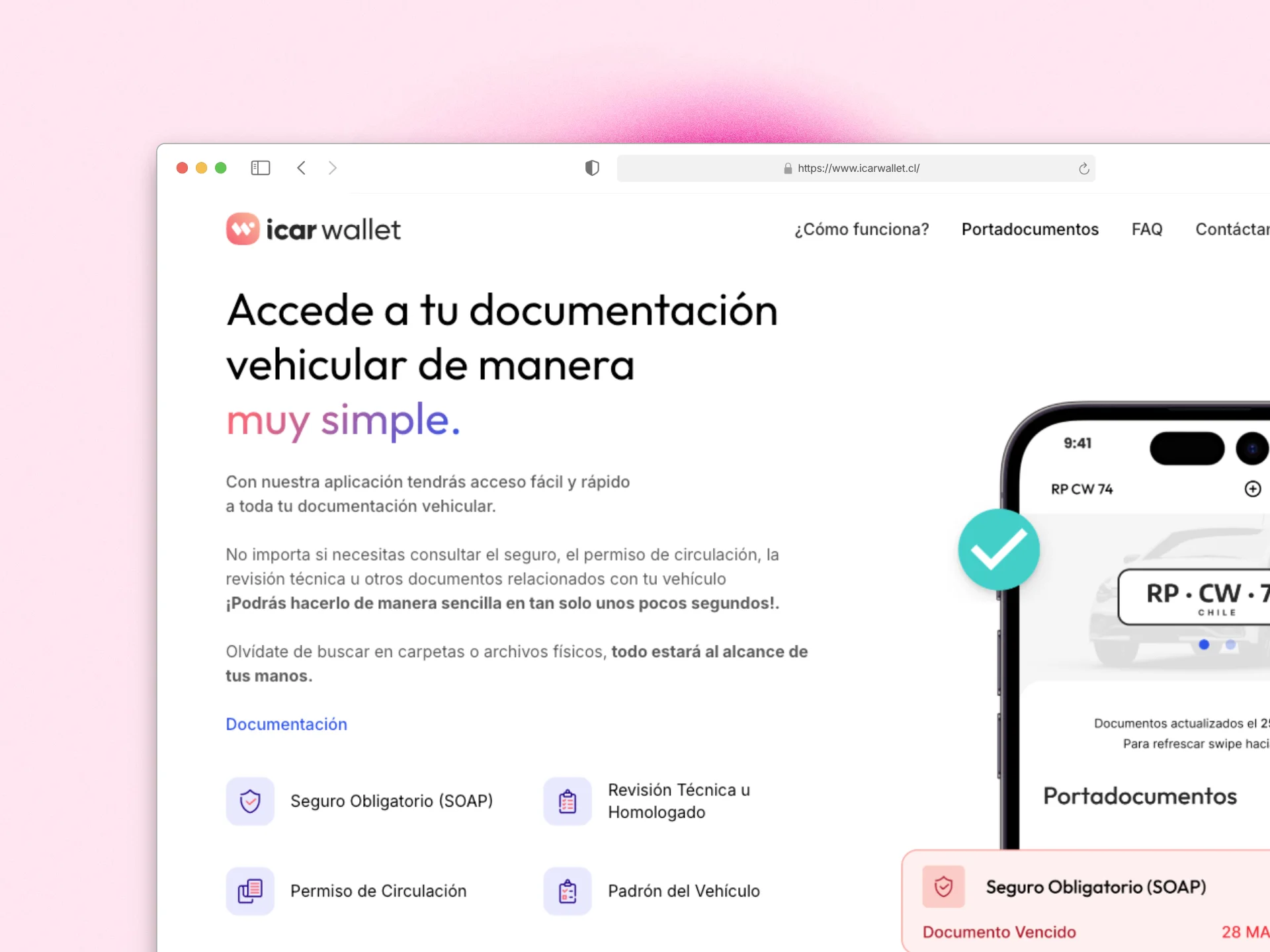 - Accede a tu documentación vehicular